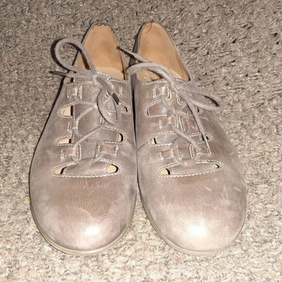 MEPHISTO Air-Jet-Taupe/Light Brown Distressed Nubuck Lace Up-Size 6.5M-Near Mint - Picture 5 of 7